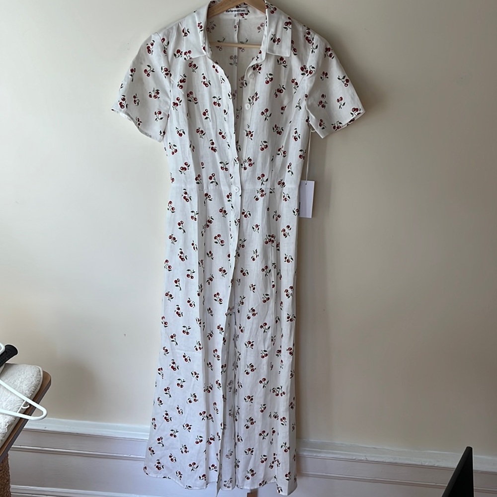 Marianne linen cherry dress